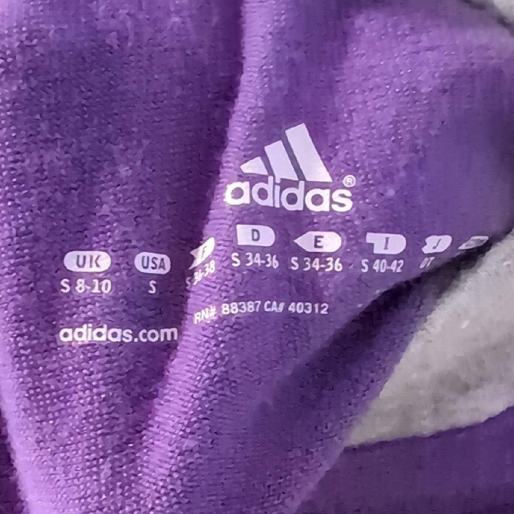 Adidas Women's Purple and Gray Athletic Shorts - Picture 2 of 3